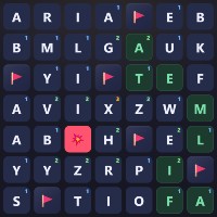 Word Minesweeper board